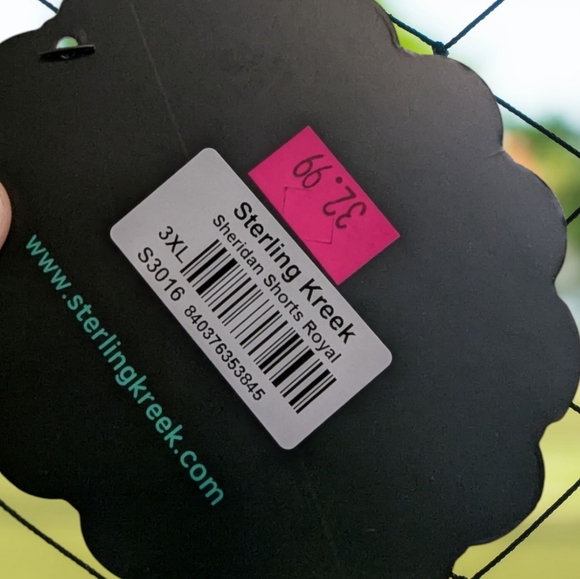 NWT Sterling Kreek Blue Paisly Patterned Women's Shorts Size 3X - Picture 4 of 5